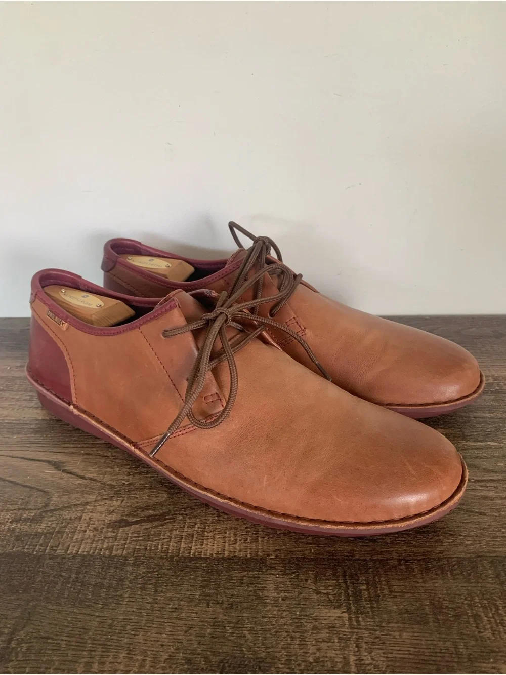 Pikolinos Palamos Shoes Mens 11-11.5 Brown Leather Lace Up Oxford Casual Lace Up